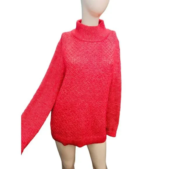 Talbots Pink Textured Sweater size Large Womens Fall Winter - Picture 3 of 9